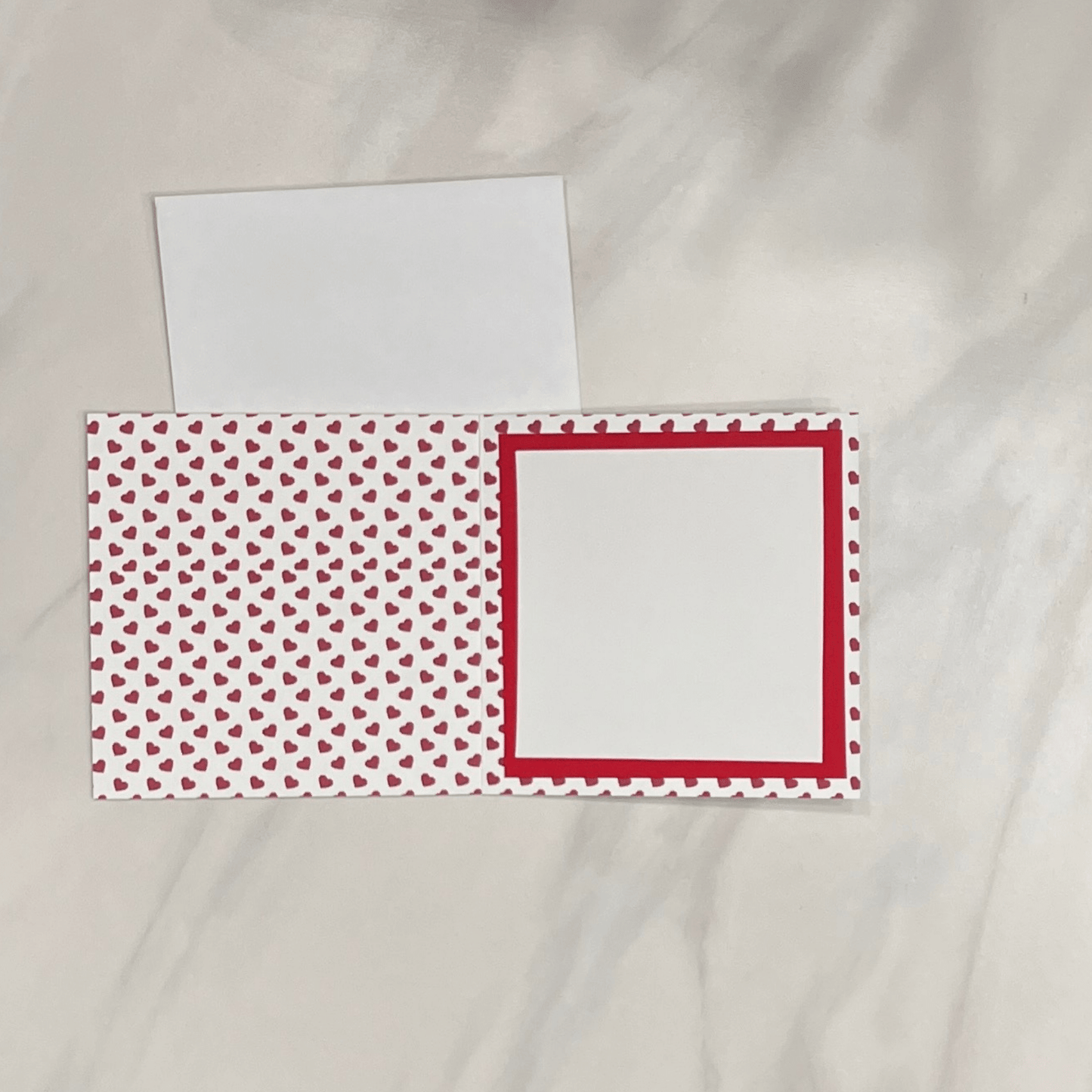 5-1/4" Square Embroidered Love, Kisses & Valentine Wishes Card