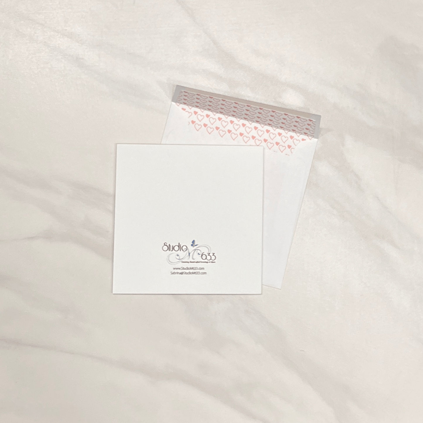 5-1/4" Square Embroidered Kiss-Love Card