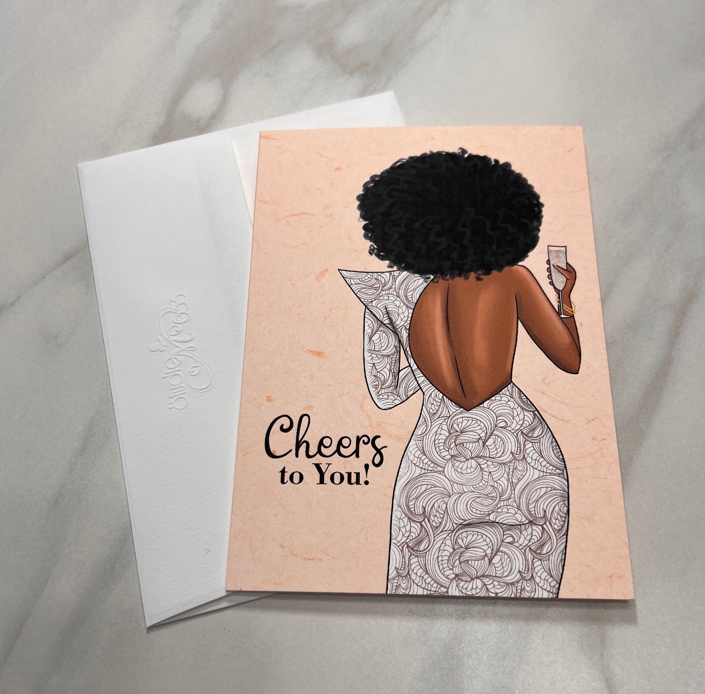 A7 Cheers to You Folded Note Card
