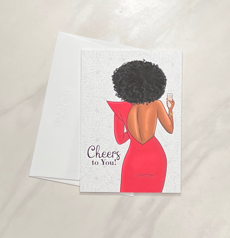 A7 Cheers to You Folded Note Card